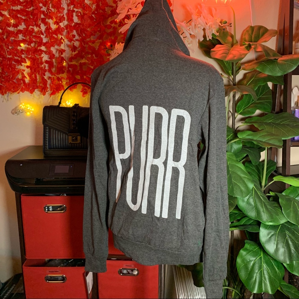 ✨ Charcoal Cat “Purr” Hoodie